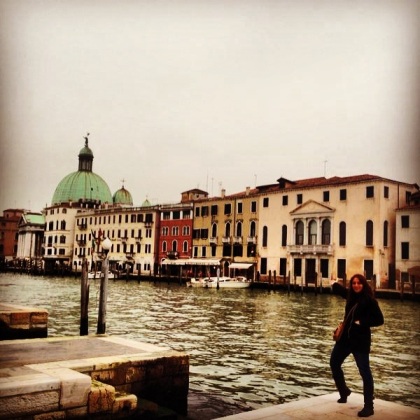 Me at the foot of the Grand Canal