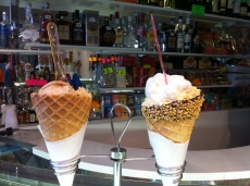 Two delicious Gelatos for lunch